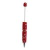 Comfortable Grip Gel Pen Diamond Beadable Pens, Bling Rhinestone Beaded DIY Bead Pen, Crystal Shaft Decorative Craft Black Ink Ballpoint Pens