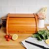 Boîte à Pain - Creative Home - Aulne - Bois de Hêtre - 38 x 28,5 x 17,5 cm - Couvercle en Rouleau