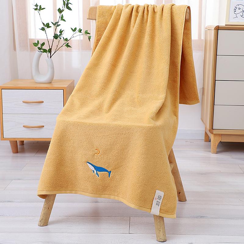 Pure Cotton Bath Towel for Adult Home Use, Soft and Absorbent, Thickened Pure Cotton Bath Towel, Multifunctional Towel