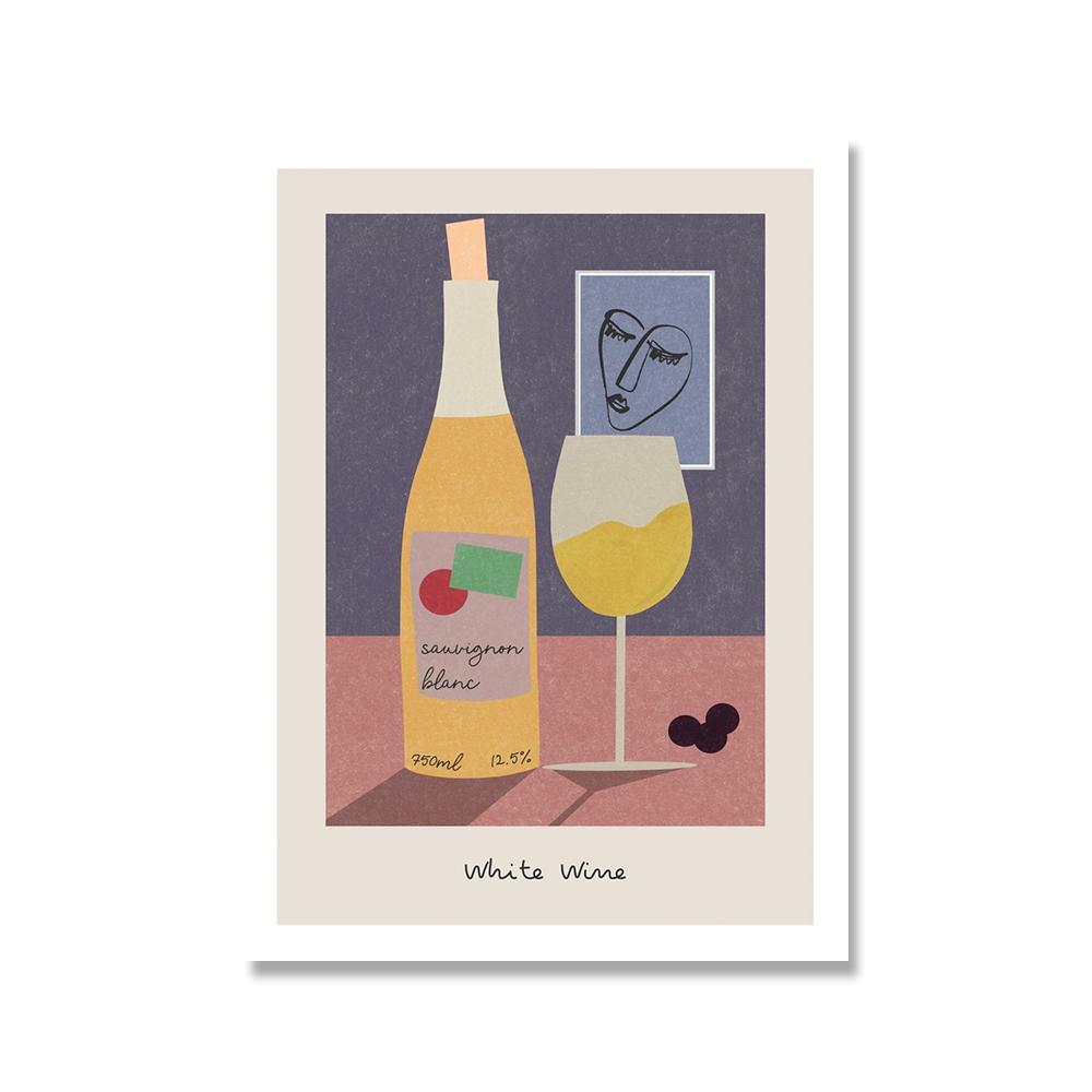 Gin Rum Margarita Mojito Beer Wine Cocktail Wall Art Canvas Painting Nordic Posters And Prints Wall Pictures For Bar Room Decor