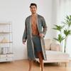 Men's Long Sleeve Pajama and Robe Set - TZ21906