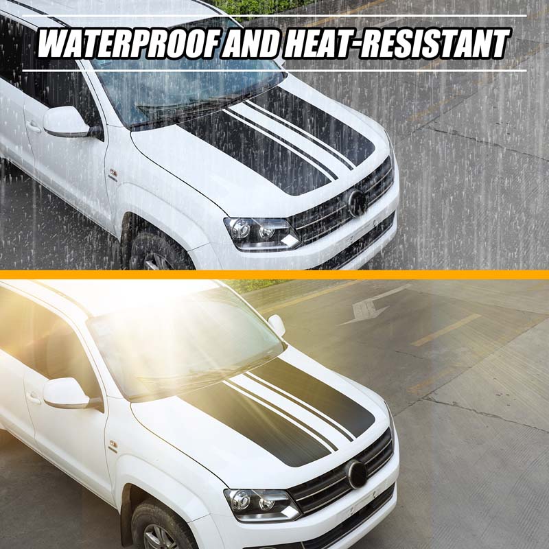 For VW Volkswagen Amarok 2011-2018 PVC Car Front Hood Panel Trim Sticker Post Vinyl Stickers Decoration Accessories