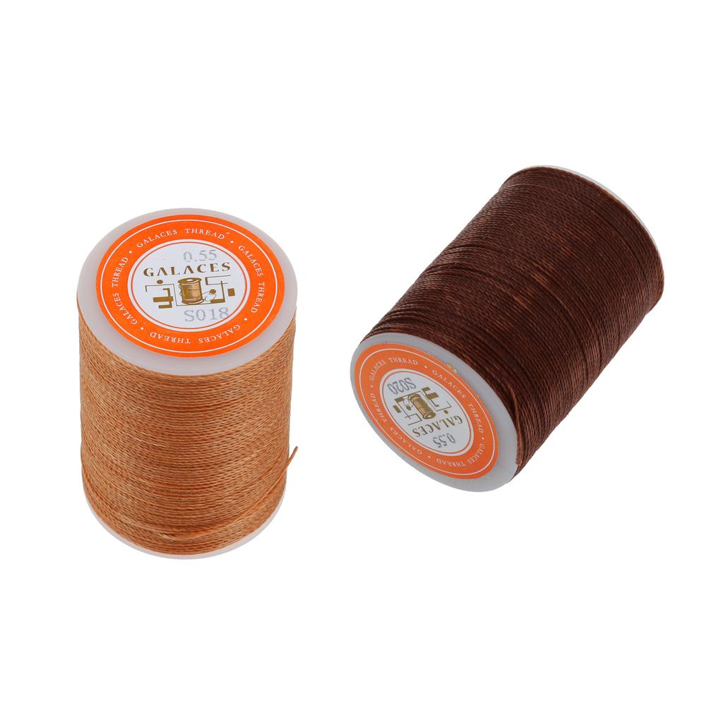 Buy 2 Pieces Leather Craft Handwork Sewing Round Waxed String Thread ...