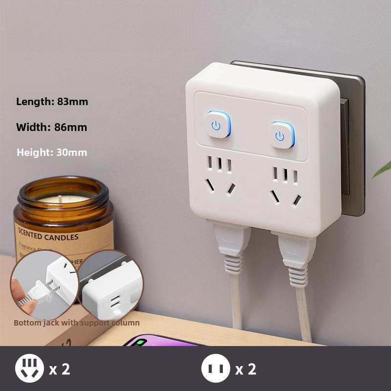 "Smart Multi-Function USB Power Strip with Night Light and Wireless Socket"
