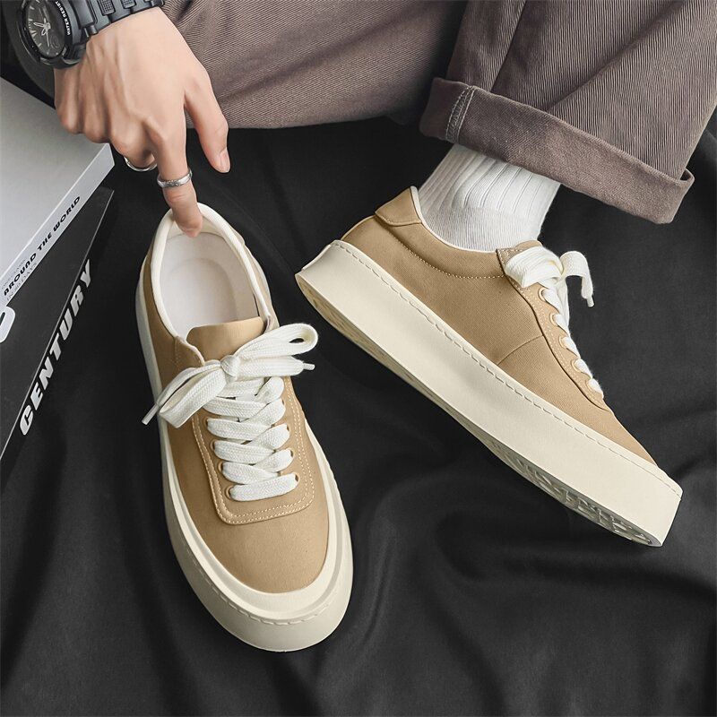 Summer New 2025 Dopamine Versatile Breathable Trend Casual Heightening Thick-soled Suture Board Shoes Trendy