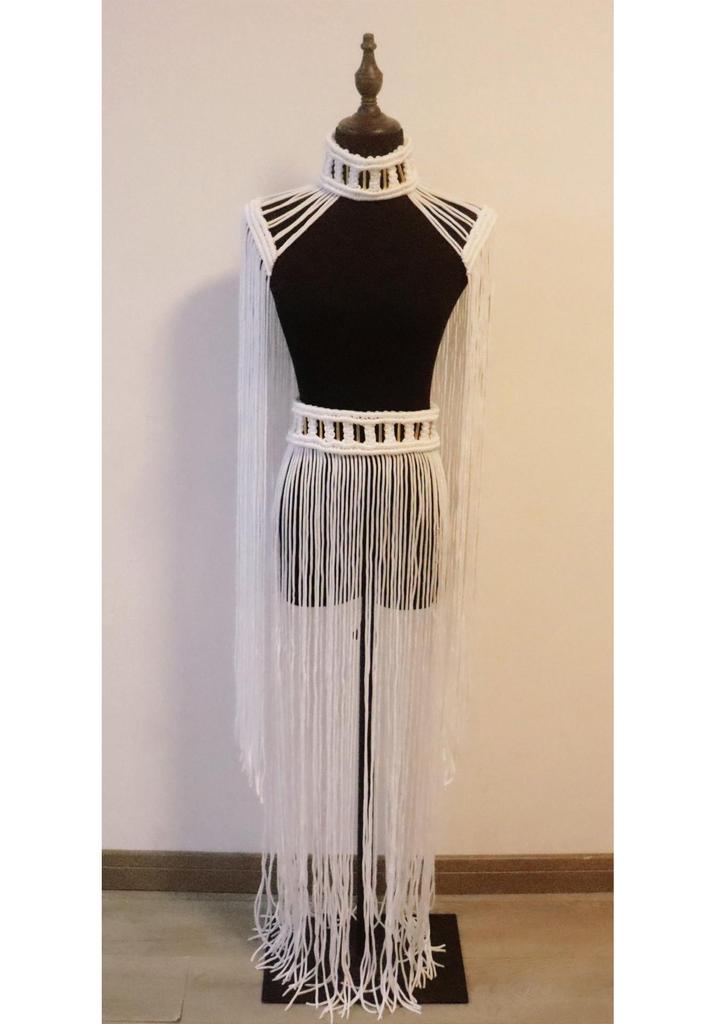 Hand-Woven Bohemian Tassel Skirt: Women's Sexy High-End Beach-Style Two-Piece Swimsuit