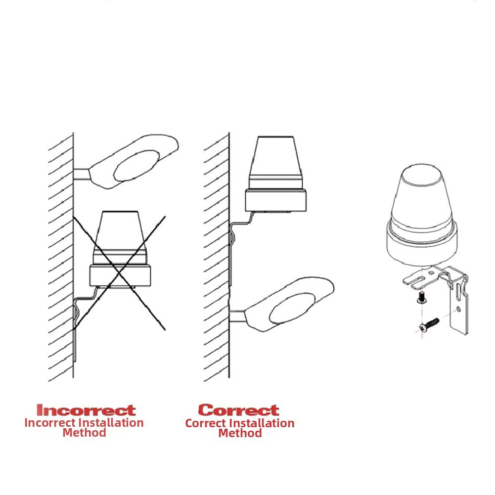 Twilight Sensor Street Light Switch Dusk-to-dawn Operation Built-in Photocell Sensor Low Power Consumption Easy Installation