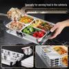 HANDUNYOU 316 Stainless Steel Divided Dinner Plate