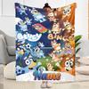 Bluey's Soccer Fun Personalized Name Blanket Gift Customizable Blanket Durable Comfort for Couch Home Decor Bedding Living Room for All Occasions