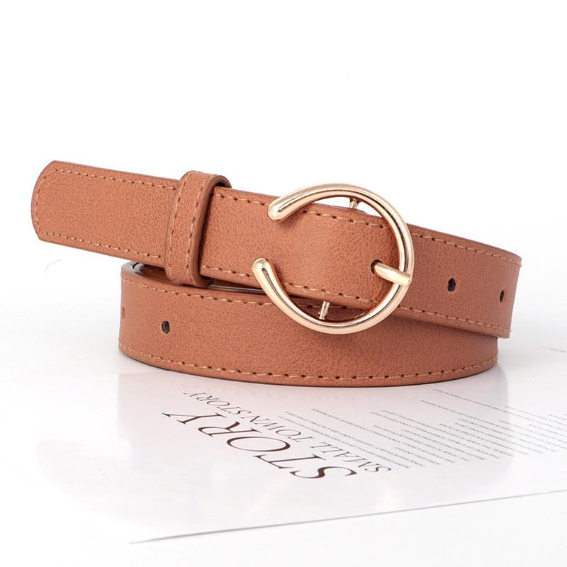 Black Leather Belt Women Premium Decorative Jeans Strap Metal Student Waistband