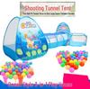 Ocean Adventure Kids Tent Set - Indoor Playhouse & Crawling Tunnel with Foldable Basketball and Ball Pit