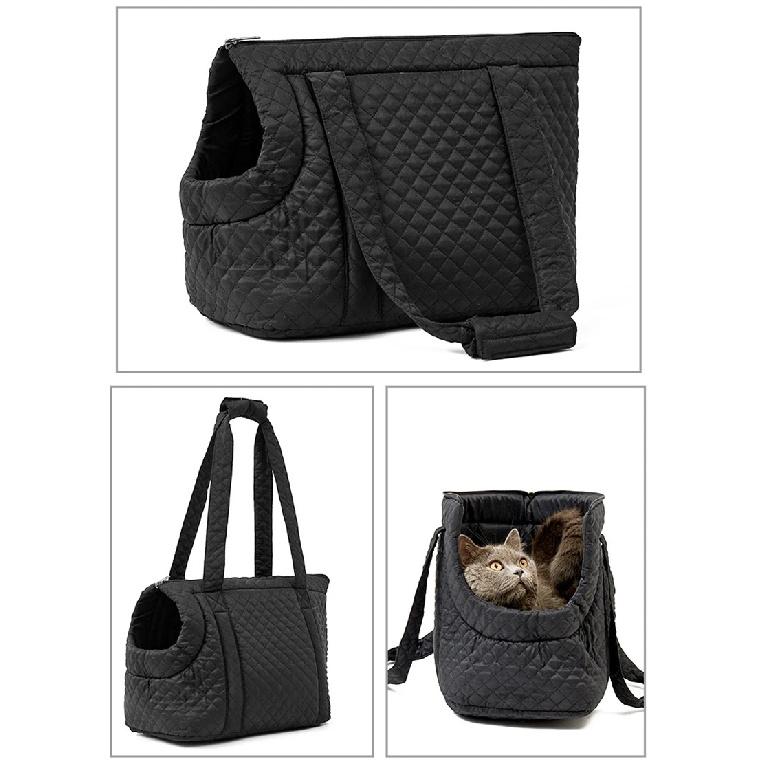 Korean Pet Handbag Shoulder Bag for Cats Autumn Winter Quilted Cotton Puppy Cat Dog Carrier Garfield Kedi Masoctas Portable Bags