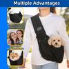 Adjustable Pet Sling Carrier Bag, Breathable Soft Dog Cat Crossbody Sling, Hands‑Free Portable Pet Carrier for Small Dogs Puppy