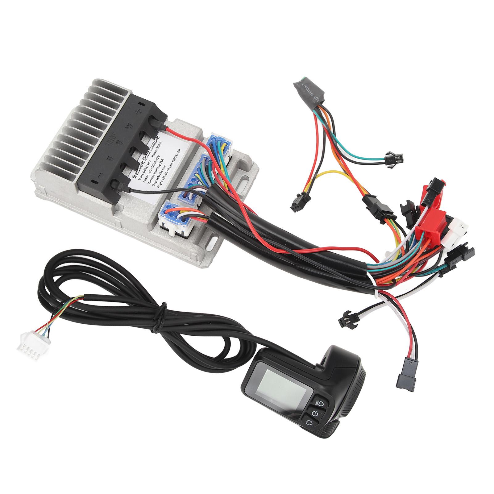 36V 48V 500W 28A Aluminium Cast Electric Bike Scooter Controller Thumb Throttle with LCD Display Electric Bicycle Controller Kit