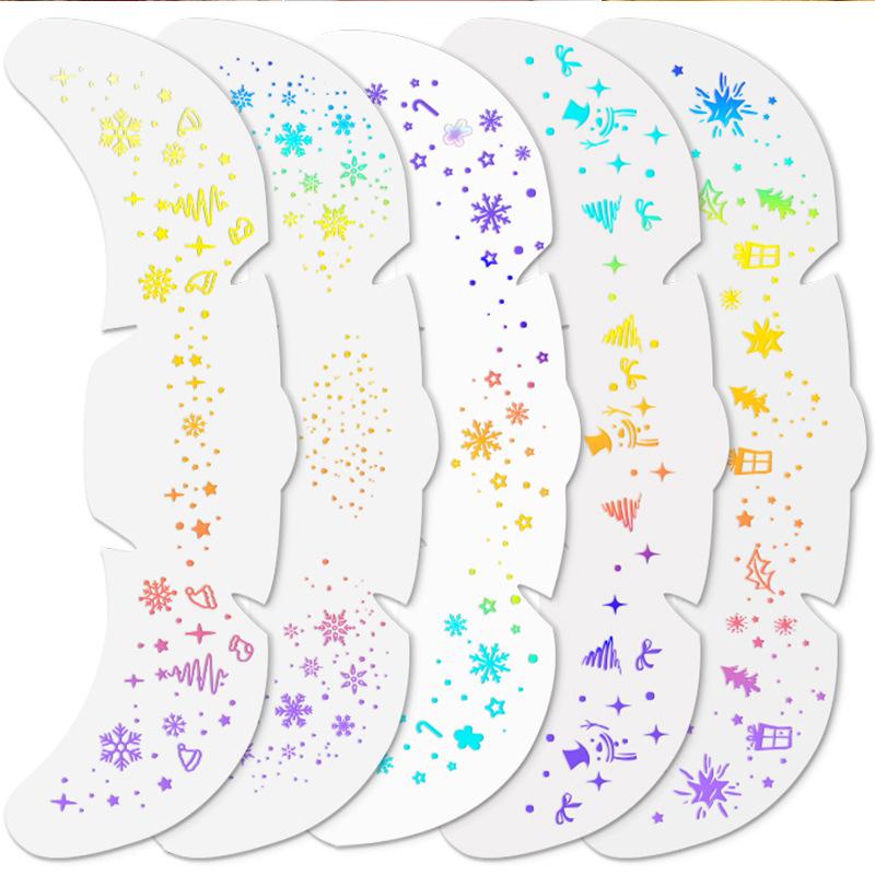 Christmas Tattoo Sticker Waterproof Temporary Simulated Freckle Makeup Sticker Laser Flash Face Sticker