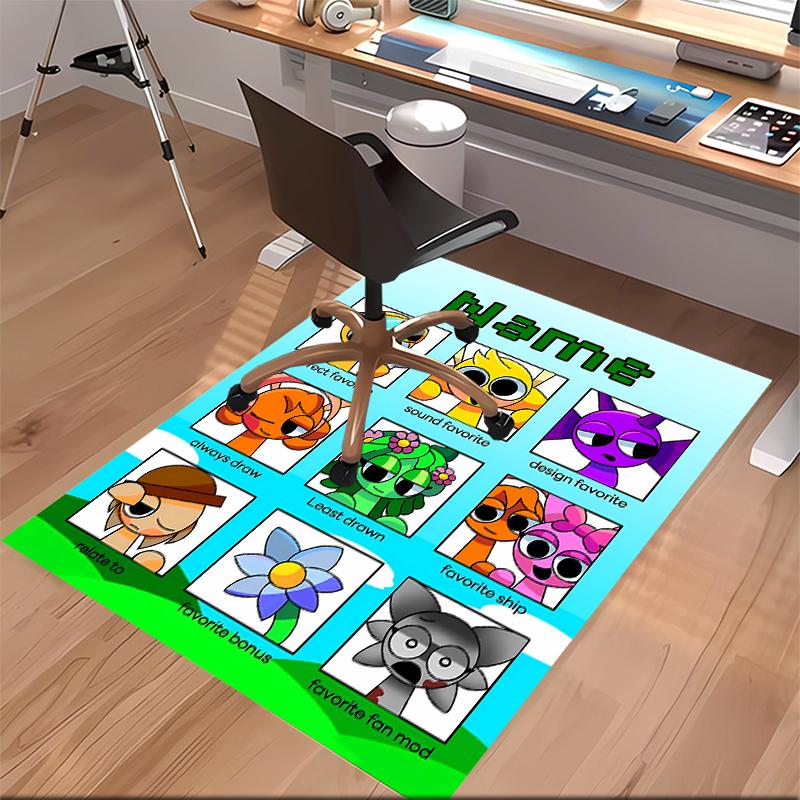 Custom personalization Game Sprunki Print Area Rug - Soft, Washable Non-Slip Indoor Mat,Living Room,Home&Office Decorative Rug