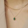 LUNNE 14k Square Marquise Emerald Necklace (14K Gold) #LFN01
