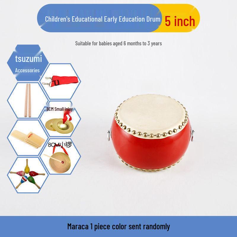 Kogane Inch Cowhide Drum: Children's Small Drum and Percussion Instrument.