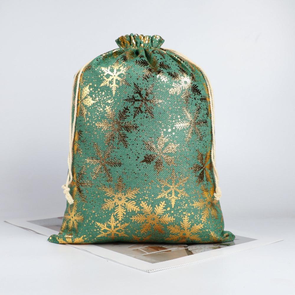 5pcs/lot Cloth Christmas Drawstring Storage Bag Christmas Packaging Bags Candy Jewelry Toy Presents