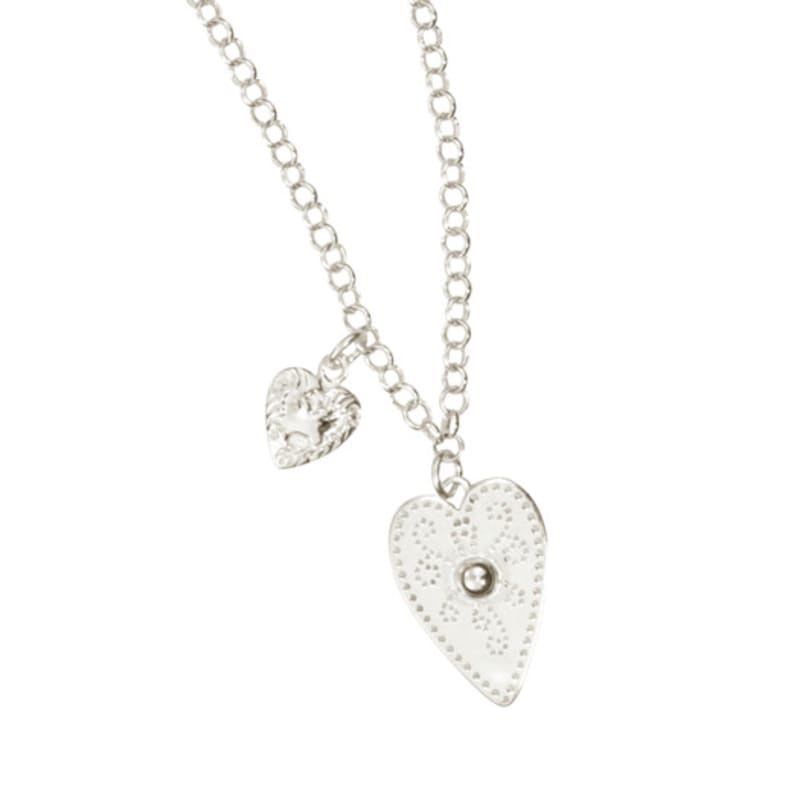 

nff [silver925] twin hearts necklace-silver ONE