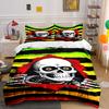 Cráneo con fondo rayado. Juegos de cama Juegos de fundas nórdicas Fundas nórdicas Fundas de almohada(1 * Funda de edredón 2 * Fundas de almohada sin relleno de edredón)
