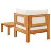 2 Piece Garden Sofa Set with Cushions Solid Acacia Wood