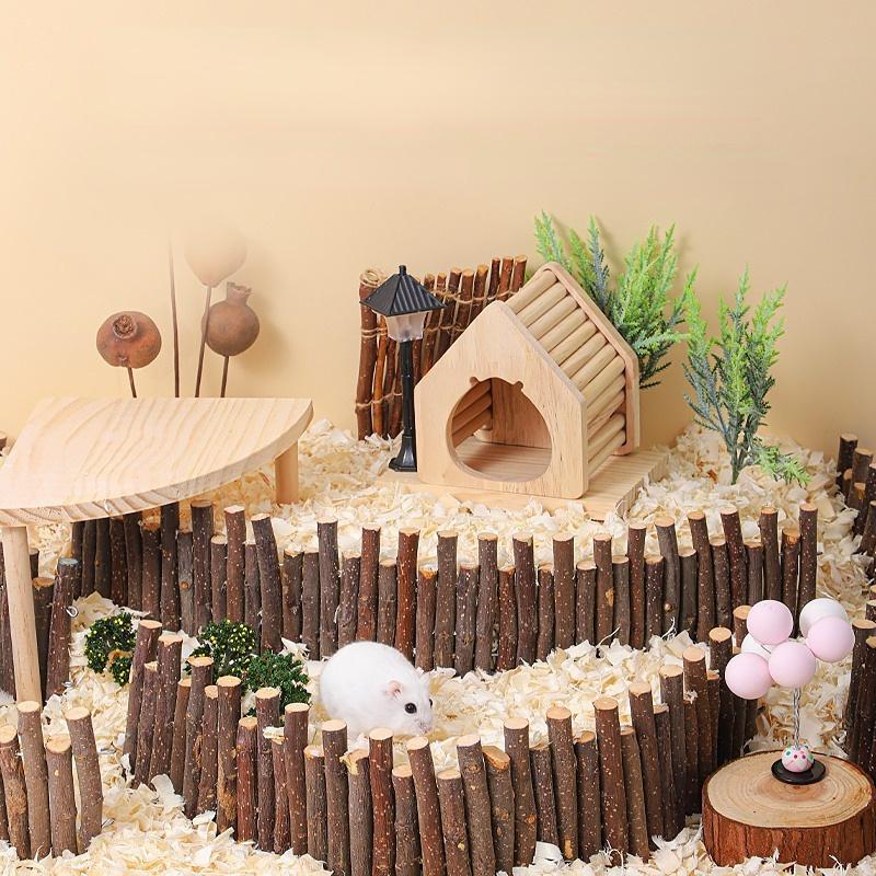Wooden Hamster Ladder Bird Ladder Climbing Ropeway Pet Training Parrot Boardwalk Parrot Bird Toy Long Climbing Ladder 50cm