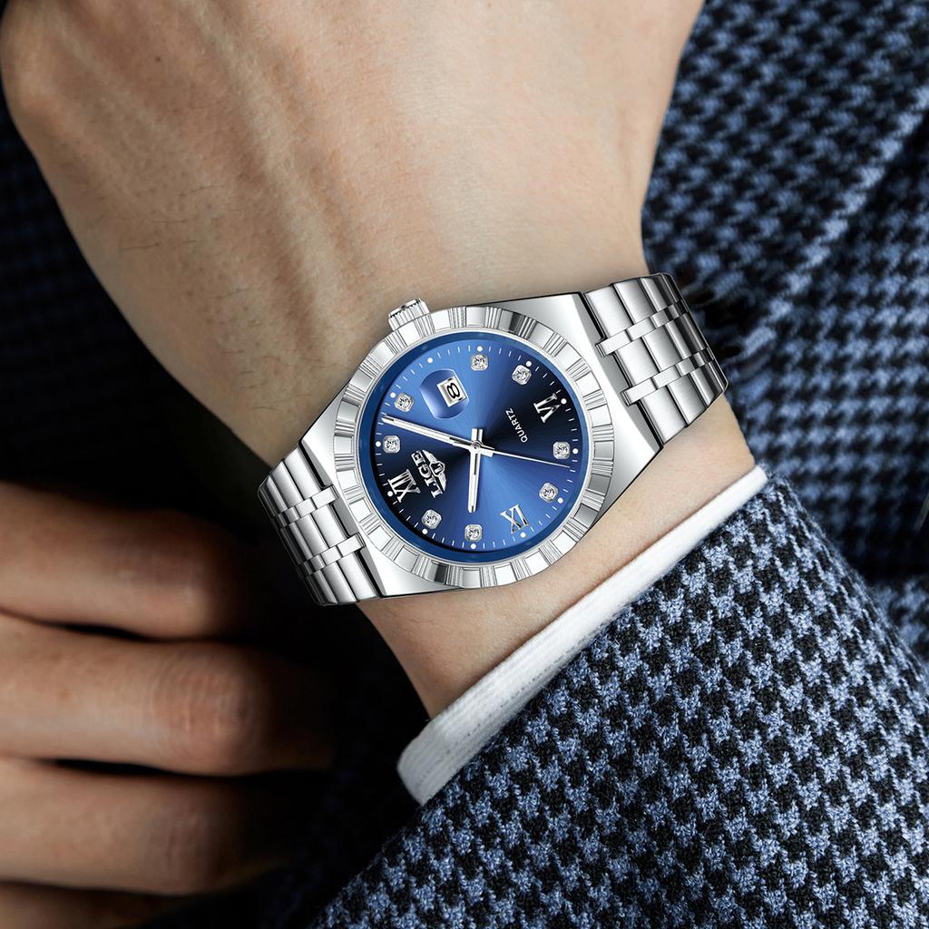 LIGE Top Luxury Quartz Man Watch Fashion Auto Date Waterproof Luminous Stainless Steel Classic Simple Watches for Men Male Gifts