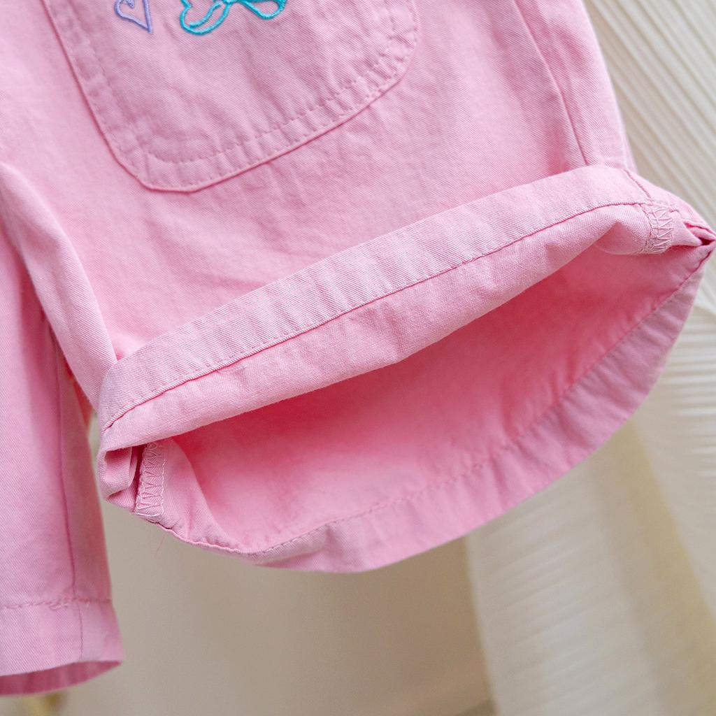 Girls' Summer Shorts Children's Cartoon Printed Outerwear Fashionable and Versatile Casual Pants