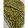 Luxury Fandy Satin Saree with Beads & Sequins Embroide
