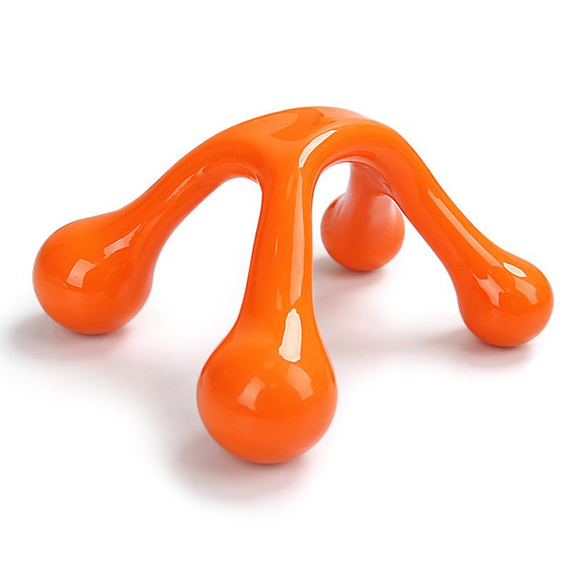 Handheld Arch Body Massager Health Balance Four Ball Back Mini Massage Stick Relax Acupressure Health Massage Tools оранжевый