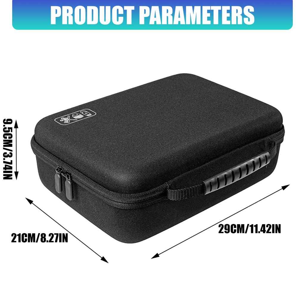 Portable Travel Case For Hair Cutting Equipment Includes Space For Trimmers And Full Set Of Attachments