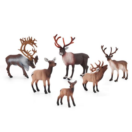 Animal Figurine Durable Cognitive Competence Educational Toy Desk Decoration Christmas Elk
