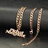 Collana Personalizzata con Nome in Acciaio Inossidabile 304 Personalizzata 2 Nomi Ciondolo Lettera Catena Cubanah Targhetta Regalo, 1 Pezzo