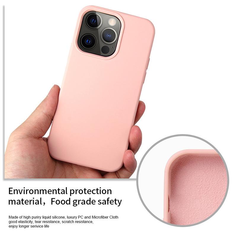 Liquid Silicone Case for IPhone 13 14 11 12 Pro Max Soft Cover for IPhone 12 Mini X XR XS 8 7 6 SE 2020 Shockproof Cases