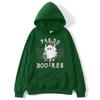 Pas De Boo-rée Leopard Ghost Halloween Hoodie Unisex Trendy Streetwear Hooded Sweatshirt Long Sleeve Casual Autumn Pullover