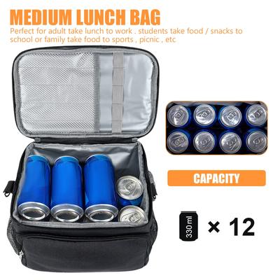 Insulated Meal Bag Large Cooler Bag Reusable Meal Box Water-Resistant Leakproof Meal Organizer Can Cross Thermal Meal Lunch Bag
