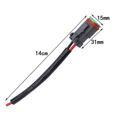 YSY 1 Set Deutsch DT 2 Pin Way Waterproof Electrical Auto Connector Male Female Plug with Wire Cable Harness for Car Truck