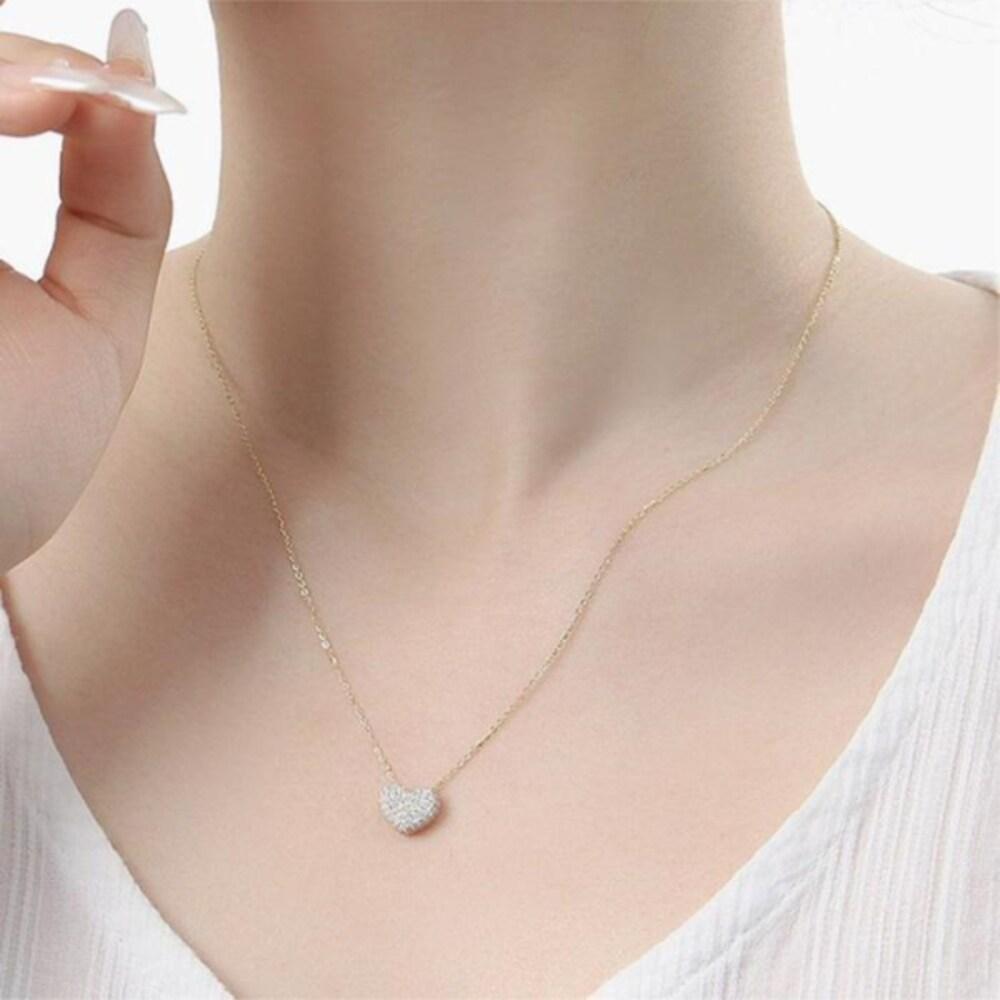 

[Onoma] Onm Vitarito 92.5 Silver Gold-Plated Aurora Heart Necklace (29544127)