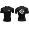 Men's Printed Compression T-Shirts: Quick-Dry Fitness Activewear, Including Gym Running T-Shirts & Workout Tops RL569