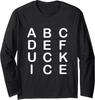 Abcdefuckice Tricou amuzant cu alfabet de gheață, umor de iarnă, cu mânecă lungă