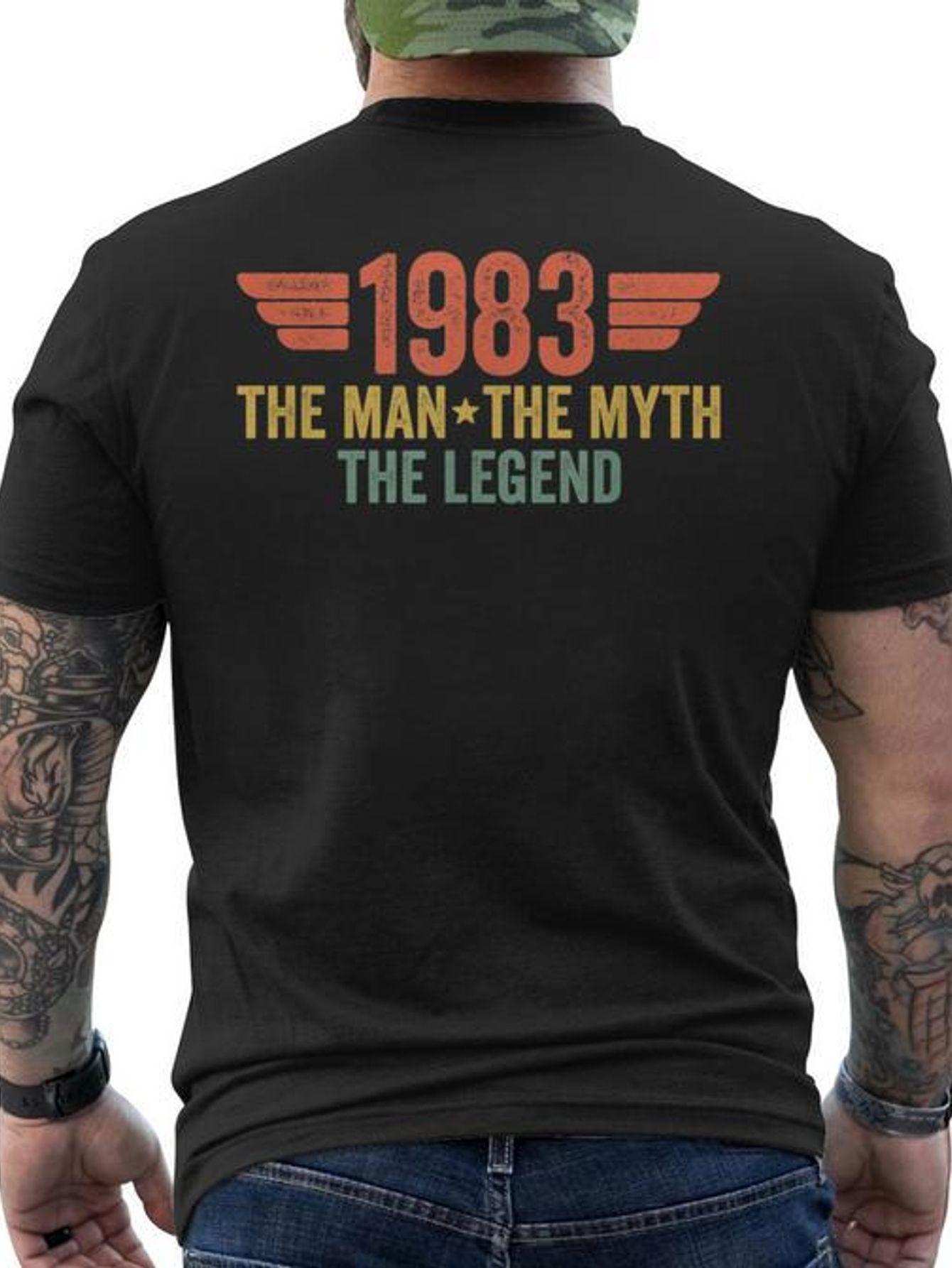1983 The Man The Myth The Legend Men S Tee - Casual Wear for Men - Soft And Airy Material - Stylish And Modern Clothing 3XL