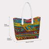 Colorful Ethnic Print Tote Bag Casual Large Capacity Daily Use Outdoor Shoulder Bag for Women