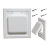 AD23-1 Set Dual Door Dryer Vent Cover 4 Inch  Outdoor Vent Cover Duct Tube & Trim Ring Indoor Dryer Vent
