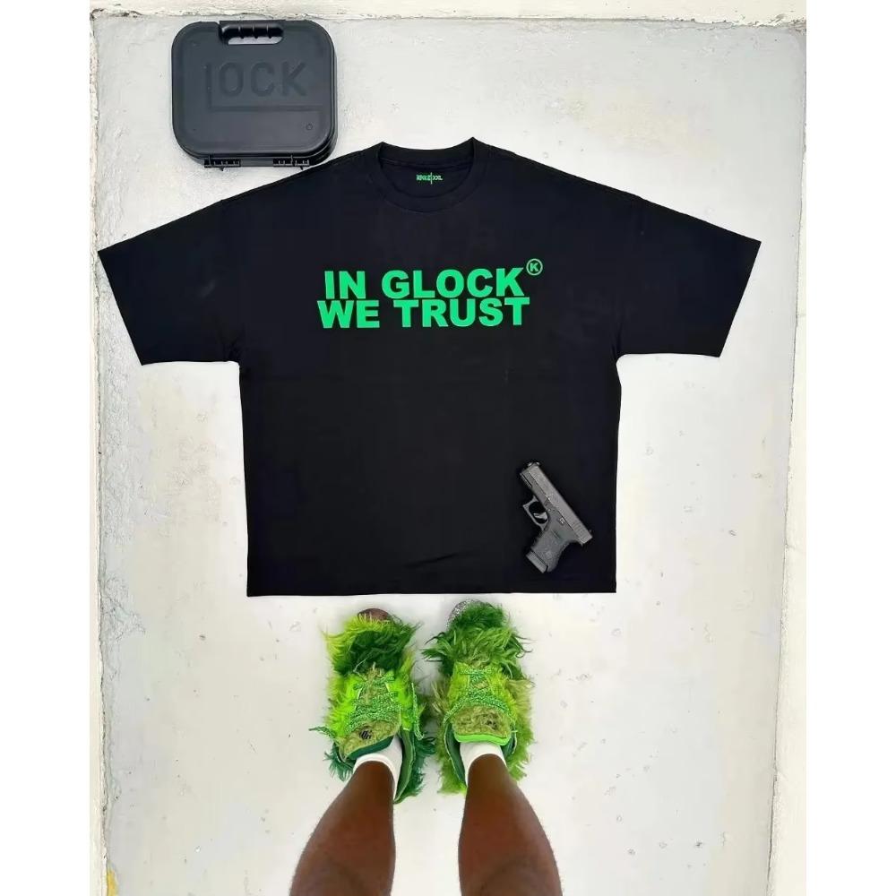 2024 Summer Street Vintage Alphabet Print Pure Cotton Loose Short Sleeve Men Y2k Goth Harajuku Fashion Loose Personality T-shirt