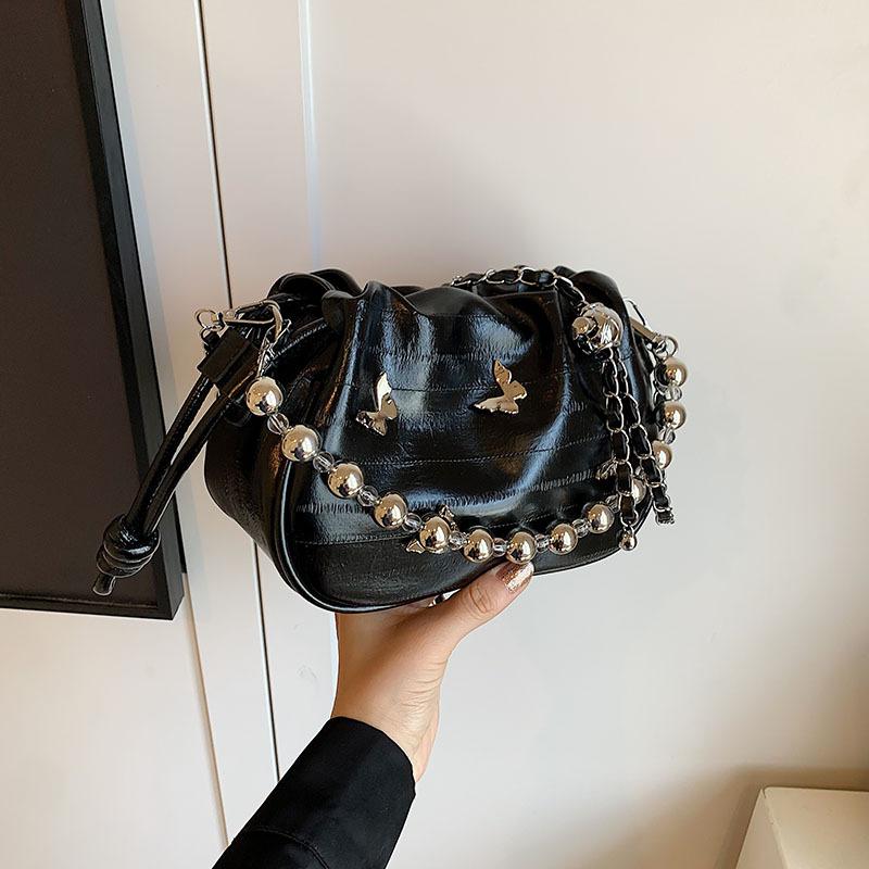 One-Shoulder Chain Bag, Fashionable And Foreign Style, Simple Japanese And Korean Tide Temperament, Casual Underarm Female Messenger Bag.