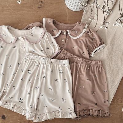 2025 Summer Kids' Pajamas: Korean Modal Short-Sleeve Set for Girls