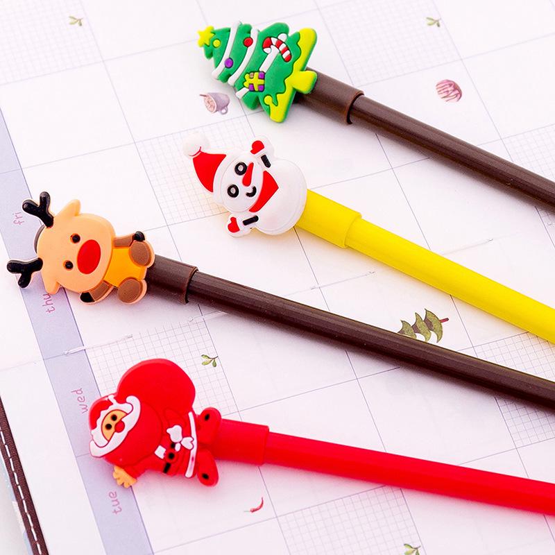 Cartoon Christmas Series Elk Neutral Pen - Cute Animal Student Stationery, Black Water-Based Ink