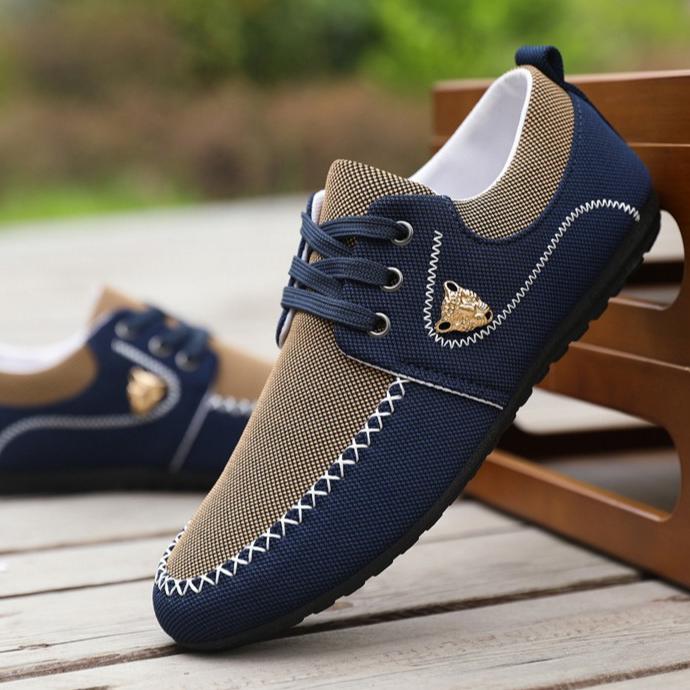 

Мужская Модная Повседневная Обувь Без Шнурков, Скользкая, Прочная, Дышащая, Многофункциональная Спортивная Обувь 39 синий