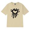2025 New in Heart Print Japanese Simple short sleeve T-shirts Men Women Fashion Y2k Cotton T shirt Unisex Trend Oversized Tops